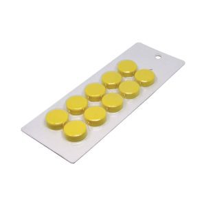 Small Yellow Magnetic Discs | Card of 10