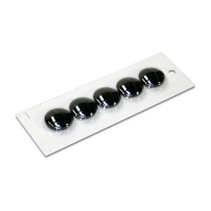 Large Black Magnetic Buttons | Card of 5