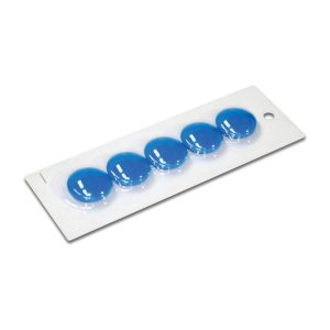 Large Blue Magnetic Buttons | Card of 5