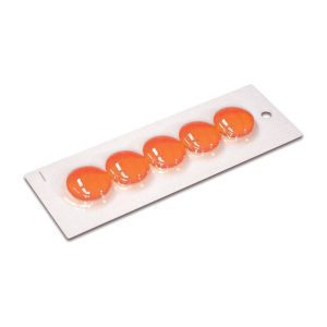 Large Orange Magnetic Buttons | Card of 5