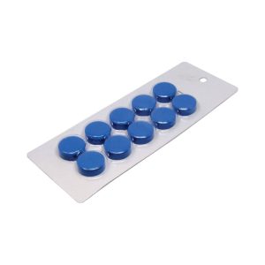Small Blue Magnetic Discs | Card of 10