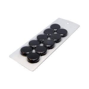 Large Black Magnetic Discs | Card of 10