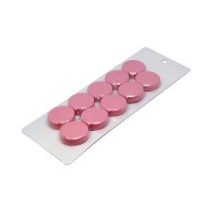 Large Pink Magnetic Discs | Card of 10