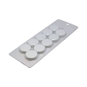 Large White Magnetic Discs | Card of 10