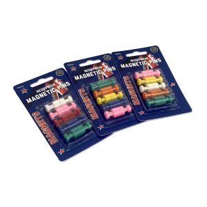 Small Assorted Neodymium Pin Magnets | Card of 10