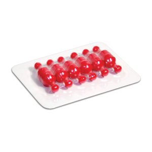 Red Neodymium Pin Magnets | Card of 12